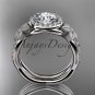 Platinum diamond floral wedding ring, engagement set ADLR127S