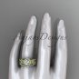 14kt yellow gold diamond floral engagement set with a "Forever One" Moissanite center stone ADLR127S