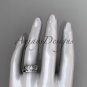 14kt white gold celtic trinity knot wedding ring, engagement set CT7169S