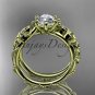 14kt yellow gold celtic trinity knot engagement ring , wedding ring CT766