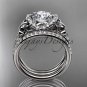 Platinum  diamond butterfly wedding ring, engagement set ADLR141S
