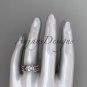 14kt rose gold diamond engagement set with a "Forever One" Moissanite center stone ADLR141S