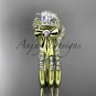 14kt yellow gold diamond unique engagement set, wedding ring, bow ring ADER155S