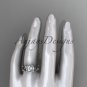 Platinum  diamond unique engagement set, wedding ring, bow ring ADER155S