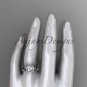 14kt white gold diamond engagement set with a "Forever One" Moissanite center stone ADER155S