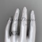 Platinum diamond engagement set with a "Forever One" Moissanite center stone ADLR178S