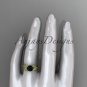 14kt yellow gold leaf and vine engagement ring with a Black Diamond center stone ADLR189