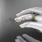 Unique 14kt yellow gold diamond flower engagement ring with a Black Diamond center stone ADLR219