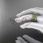 14kt yellow gold diamond engagement ring,Moissanite center stone and double matching band ADLR221S