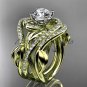 14kt yellow gold diamond wedding ring, double matching band ADLR222S