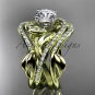 14kt yellow gold diamond wedding ring, double matching band ADLR222S