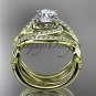 14kt yellow gold diamond wedding ring, double matching band ADLR222S