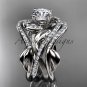 Platinum diamond wedding ring, double matching band ADLR222S
