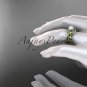 14kt yellow gold diamond pearl, tulip unique engagement set AP226S