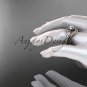Unique 14kt rose gold diamond engagement set, wedding ring ADLR320S