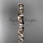 14k rose gold diamond leaf and vine wedding band,engagement ring ADLR13B