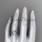 Platinum diamond leaf and vine wedding ring, engagement ring ADLR33
