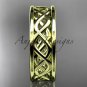 14kt yellow gold vine wedding band, engagement ring ADLR257G