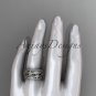 Platinum leaf and vine, floral wedding band, engagement ring ADLR242G
