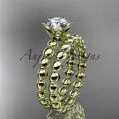 14k yellow gold diamond wedding ring, engagement set ADLR34S
