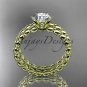 14k yellow gold diamond wedding ring, engagement set ADLR34S