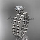 Platinum  diamond wedding ring, engagement set ADLR34S