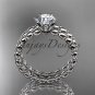 Platinum diamond wedding ring, engagement set ADLR34S