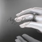 Platinum diamond engagement set with a Moissanite ADLR34S