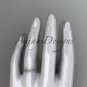 14k white gold wedding ring, engagement ring, wedding band ADLR34B