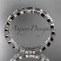 14kt white gold leaf wedding ring, engagement ring, wedding band ADLR35B