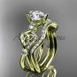 14kt yellow gold celtic trinity knot engagement set, wedding ring CT768S