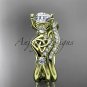 14kt yellow gold celtic trinity knot engagement set, wedding ring CT768S