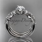 Platinum celtic trinity knot engagement set, wedding ring CT768S