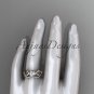 14kt rose gold celtic trinity knot engagement set with a Moissanite center stone CT768S