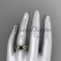 14kt yellow gold celtic trinity knot engagement set with a Black Diamond center stone CT768S