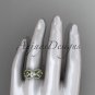 14kt yellow gold celtic trinity knot engagement ring, wedding ring with double matching band CT768S