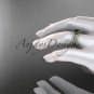 14k yellow gold diamond leaf and vine engagement ring with a Black Diamond center stone ADLR353