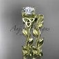 14kt yellow gold celtic trinity knot engagement set with a Moissanite center stone CT7238S