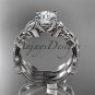 Platinum celtic trinity knot engagement set with a Moissanite center stone CT7238S