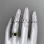 14kt yellow gold diamond celtic trinity knot wedding ring, engagement ring ,Black Diamond CT7251