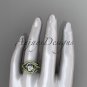 14kt yellow gold diamond celtic trinity knot engagement ring with double matching band CT7320S