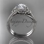 Platinum celtic trinity knot wedding ring, engagement set CT7322S