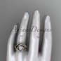 14kt rose gold diamond celtic trinity knot engagement ring with double matching band CT7369S