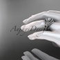 Pllatinum diamond celtic trinity knot engagement ring with double matching band CT7369S