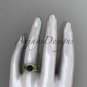 14kt yellow gold celtic trinity knot engagement set with Black Diamond center stone CT764S