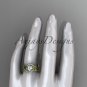 14k yellow gold celtic trinity knot engagement set with "Forever One" Moissanite center stone CT764S