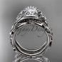 Platinum celtic trinity knot engagement set, wedding ring CT764S