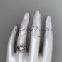 14kt rose gold celtic trinity knot engagement set, wedding ring CT764S