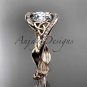 14kt rose gold celtic trinity knot engagement ring , wedding ring CT764