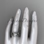 Platinum  celtic trinity knot engagement ring with a Moissanite center stone CT765